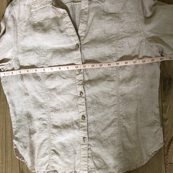 Women’s Fresh Produce Beige Button-Up Linen Shirt size S - Picture 8 of 12